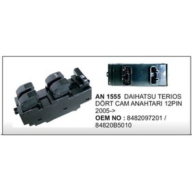 Resim Cam Dugmesi Sol Dortlu Daihatsu Terios 2005-> 504627519 