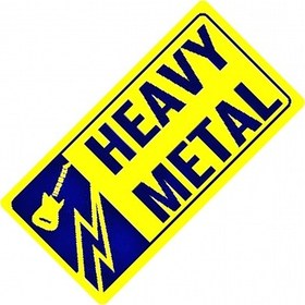 Resim Heavy Metal Yazılı Sök-tak-pratik Vantuzlu Yeni Nesil Dekor Pla 