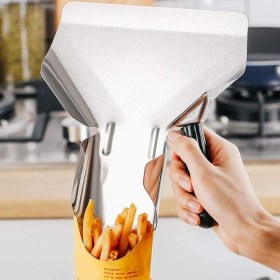 Resim Patates Kızartması Dökme Aleti Patates Küreği Sunum Aleti 