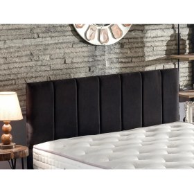 Resim Piano Lite Çift Kişilik Yatak Başlığı - 150 cm Siyah Kumaş Başlık 