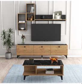 Resim Moxen Mts2 Mira Duvar Raflı Tv Ünitesi Ve Orta Sehpa 