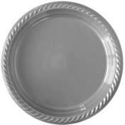 Resim Parti Aksesuar Gümüş Plastik Tabak 22 Cm 25Li (553734927) 