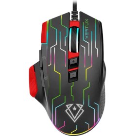 Resim Vertux Kryptonite Kırmızı - Oyuncu Mouse Üstün Hızlı Performanslı Kablolu 10.000 Dpı LED 