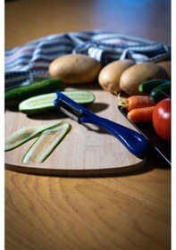 Resim Solingen Simli Mavi Dikey Soyacak Paslanmaz Alman Çeliği, Ergonomik Sap, Çift Yönlü Kesici Ağız-196 Mavi 