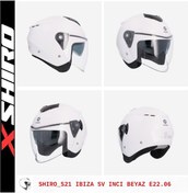 Resim Shiro Jet&Ofc Ibiza M.C Sv Motosiklet Kaskı İnci Beyazı 