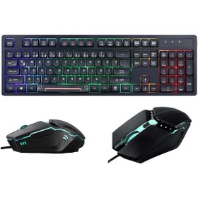 Resim Concord Chocolate Style Işıklı Rgb Gaming Oyuncu Türkçe Klavye Mouse Seti 
