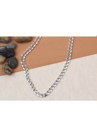 Resim Glorria Gümüş 6mm Gurmet Zincir Kolye Gümüş 