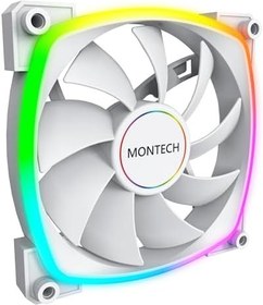 Resim Montech AX 140 ARGB Fan - 1600PWM, Üst Düzey Dayanıklılık, Sessiz Performans ve Çarpıcı ARGB Tasarımı (140 mm, Beyaz) 