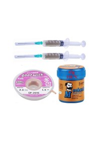 Resim Mechnc Krem Lehim Sıvı Lehim Mechanc Solder Paste 42gr 138c Lehim Emme Temizleme Teli 2,0mm 