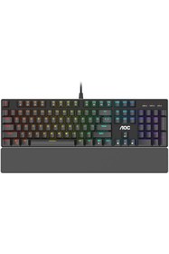 Resim AOC Gk500 Kablolu Outemu Red Switch Mekanik Rgb Gaming Q Klavye GK500 