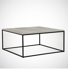 Resim Poly Orta Sehpa Metal & Orta Masa Deniz Meşe /Metal Ayaklı Sehpa 