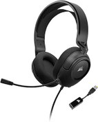 Resim Corsair HS35 Surround v2 Çok Platformlu Kablolu Oyun Kulaklığı - Dolby 7.1 - Esnek Çok Yönlü Mikrofon - Evrensel 3.5mm Bağlantı - PC, Mac, PS5, PS4, Xbox, Nintendo Anahtarı, Mobil - Karbon 