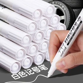 Resim 3/4/5/6'lı Paket Beyaz Kalıcı Markör Kalemleri, Hızlı Kuruyan İşaretleme Kalemi, Su Geçirmez, Leke Tutmaz, Yağlı Jel Mürekkep, Lastik Sanatı, Kumaş, Ahşap, Deri Projeleri İçin İdeal İşaretleme Kalemi 