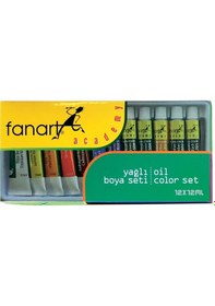 Resim Fanart Academy Yağlı Boya Seti 12 Renk X 12 ML 