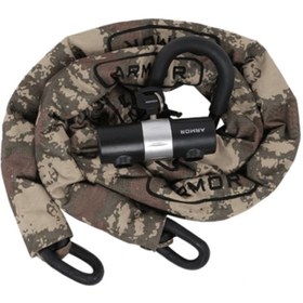 Resim Armor Military Serisi Dövme Çelik Zincir Kilit (14mm*1.8mt) + U Bar Kilit 