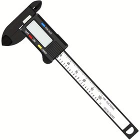 Resim 100mm elektronik dijital kumpas, karbon fiber göstergeli verniyerli mikrometre ölçüm aleti 