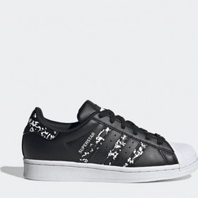 Resim Adidas Superstar Siyah Rugan Spor Ayakkabı 