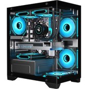 Resim Oexpert Tornado 5 Argb Fanlı Beyaz Mini Akvaryum Kasa 