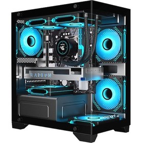 Resim Oexpert Tornado 5 Argb Fanlı Beyaz Mini Akvaryum Kasa 