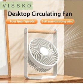Resim Jialan Yaz Kamp Elektrikli Fan 3600 Mah Masaüstü Vantilatör 