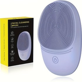 Resim Elektrikli Yumuşak Silikon Yüz Temizleme Fırçası Ses Dalgası Teknolojisi ile Titreşim - Ergonomik Derinlemesine Temizlik, Hassas Ciltler için Yumuşak Kıllar Açık Bej, Pil ile Çalışan (AAA), Canlı Ambalaj, Dayanıklı Cilt Bakım Aracı 
