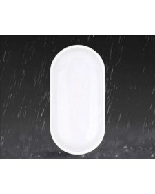 Resim Geldi Banyo Tavan Lambası Aydos 20W Oval Balkon Tavan Lambası 6400K Beyaz LED Işık Teras Duvar Lambası (Beyaz) 