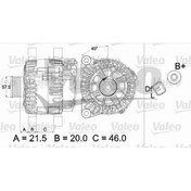 Resim Valeo ALTERNATOR 12 V 150A CITROEN BERLINGO 1,6 HDI 08- C4 1,6 HDI 04- PEUGEOT 308 1,6 HDI 07-X5+3 
