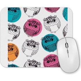 Resim Baskı Dükkanı Renkli Baykuşlar Mouse Pad 