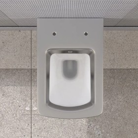 Resim Lucco Loop Asma Klozet Içi Beyaz Dışı Platin 