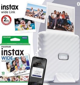 Resim Wide Link Beyaz Akıllı Telefon Yazıcısı ve 10'lu Film 