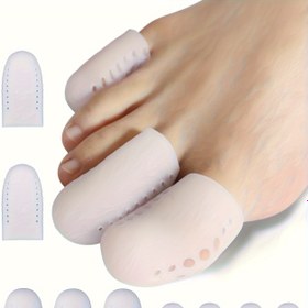 Resim 12 adet jel ayak başparmak kapağı - Ayak başparmak kapağı - Büyük başparmağı korumak için silikon başparmak kapağı 