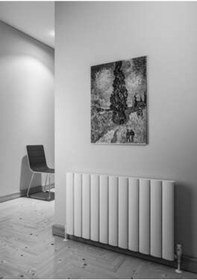 Resim Warma Serez Yatay Alüminyum Radyatör 1040x600 Pütürlü Beyaz Ral 9016 