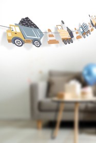 Resim Retro İnşaat Temalı Banner Süs 