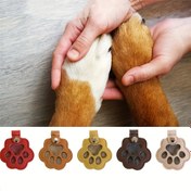 Resim Pet Hair Depolama Çantası - Kalp Şekilli Pati Baskı Tasarımı, Kediler ve Köpekler İçin Çok Fonksiyonlu Taşınabilir Anahtarlık, Sevimli Evcil Hayvanları Anmak İçin İdeal, Evcil Hayvan Saç Depolama|Patı Baskı Tasarımı|Dayanıklı Deri, Evcil Hayvan Aksesuarları 