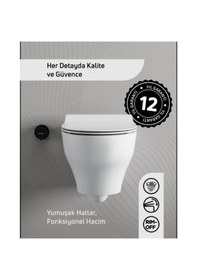 Resim Creavit Ns323 Ness Vortex Asma Klozet Beyaz Kapak Dahili 