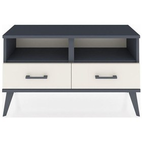 Resim Arges Şifonyer 2 Raflı 2 Çekmeceli 88x30x48 Antrasit-antrasit/aytaşı Antrasit/aytaşı 