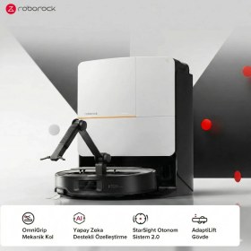 Resim Roborock 22.000 Pa Emiş Güçlü 80°c Hijyenik Yıkamalı Şasisi Yükselebilen Lazer Kulesiz ve Yapay Zekalı Robot Süpürge - Z70 Beyaz 