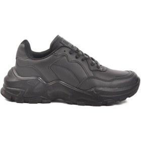 Resim WALKWAY Siyah Cilt Bağcıklı Kadın Spor Ayakkabı 159 G 