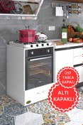 Resim Kenzlife Ankastre Modülü Kabini Flor Byz Kapaklı Fırın Ocak Dolabı Sabit Tabla 