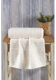Resim Varol Lavin %100 Premium Cotton El Havlusu 50x90cm Ekru-50x90cm Ekru 