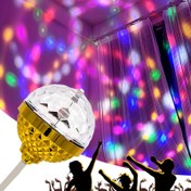 Resim USB ile Çalışan Masaüstü RGB Disko Topu Işığı - Çok Renkli Dönen Sihirli Sahne Lambası, Ev Partisi, KTV, Kulüp için 360° Dönüş, Yanıp Sönme Efektleri, Bilgisayar Abajur, ABS Gövde, Pil Gerektirmez 