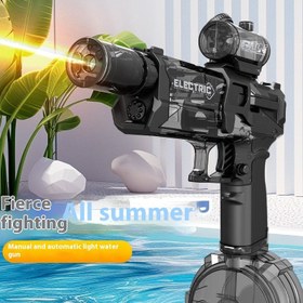 Resim Fire Rat Electric Water Pistol Cool Light Full Automatic Water Spray Gun Summer Toy Sports Entertainment Children Gifts AC223 - Light Version Red 