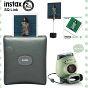 Resim Fujifilm Instax Square Link Yeşil Akıllı Telefon Yazıcısı ve Pal Yeşil Dijital Kamera Seti 