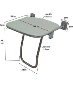 Resim Okinox Metal Bedensel Engelli Duş Oturağı 304 Paslanmaz 900319 