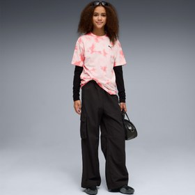 Resim Puma Essentials Relaxed Tie-Dye Çocuk Pembe T-Shirt 