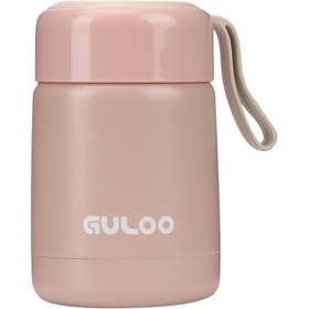 Resim Qingmipy 304 Çelik Termos Kavanoz 300ml - Çocuklar İçin Isı Saklama Kapı - Pembe GÜMÜŞ 