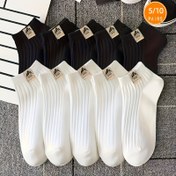 Resim 5/10 Çift Erkek Moda Kru Çorap - Anti-Koku, Rahat, Hava Geçirgen, Tüm Mevsimler İçin Uygun 