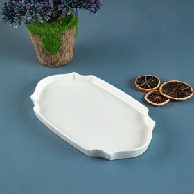 Resim Aryıldız Lunar Kare Oval Servis Tabağı 25 cm 