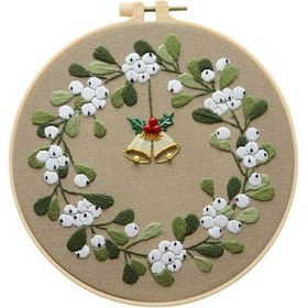 Resim Suntek Yetişkinler Yeni Başlayanlar Malzeme Paketi Çelenk Yılbaşı Nakış Seti Dıy Craft Seti 