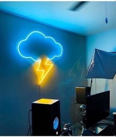 Resim Neon Led Aydınlatma Bulut Gece Lambası 